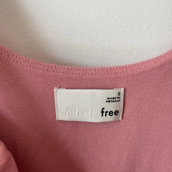 Aritzia Wilfred Free Robe Perla Cut Out Dress Pink Sz S - Picture 9 of 10